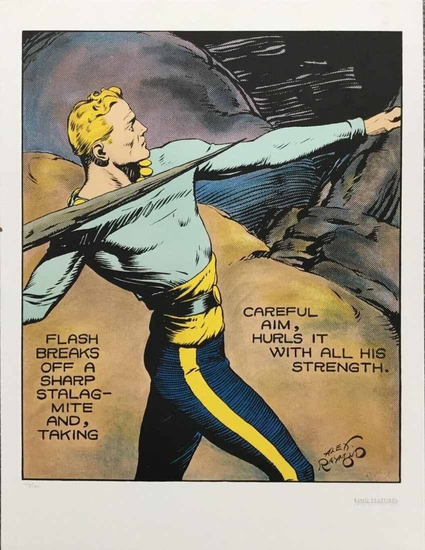 Taking Aim Flash Gordon plate signed numbered lithograph 26 x 20 (1 of 10)