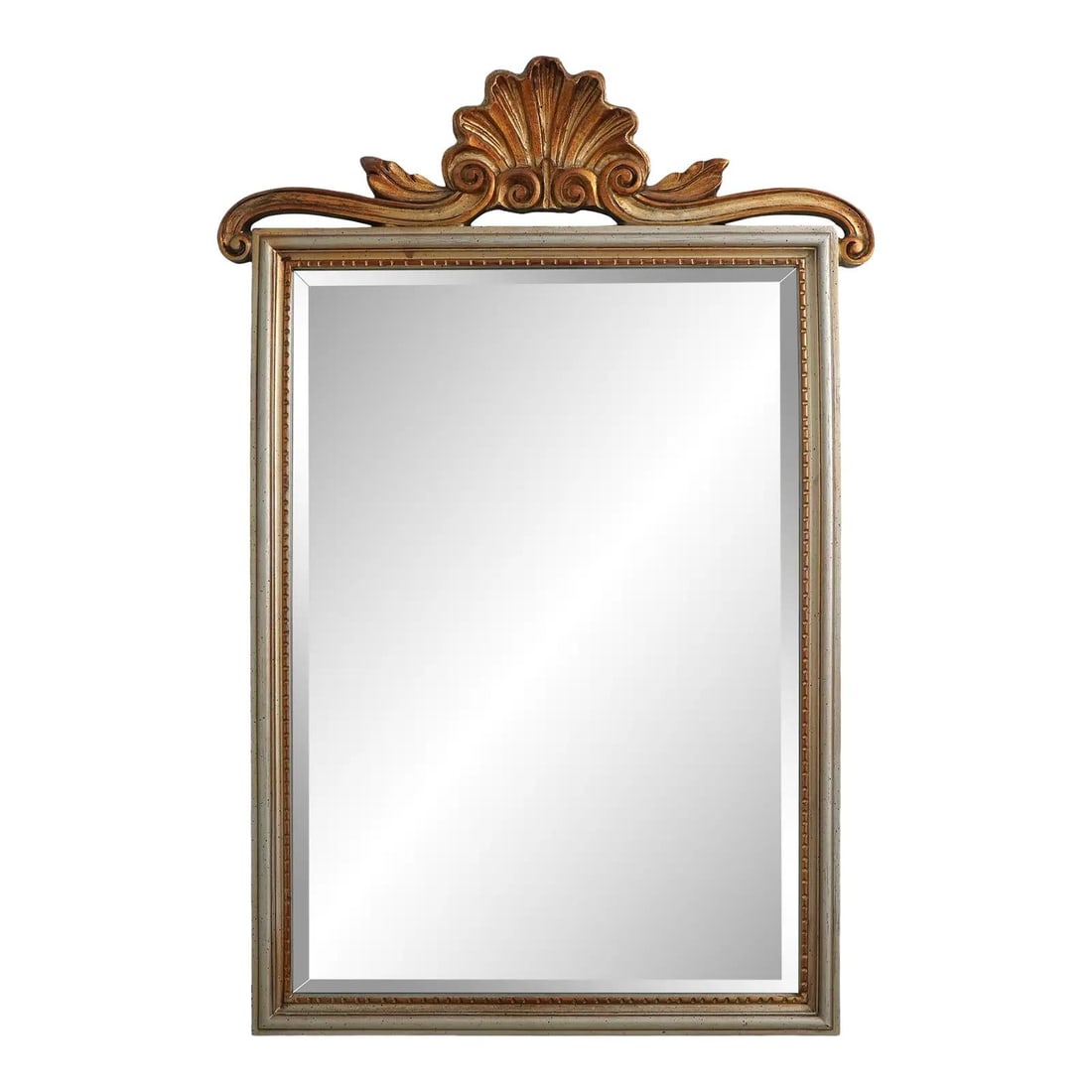 Beveled Glass Wall Mirror Carolina Mirror Company Silver Gold Finish (1 of 9)