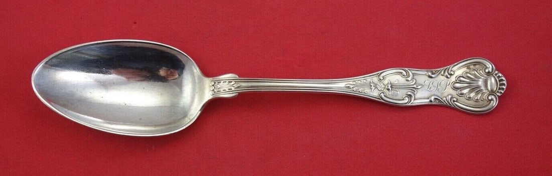 Peter L Krider King Sterling Silver Serving Spoon 8 3/8 in Monogrammed (1 of 2)