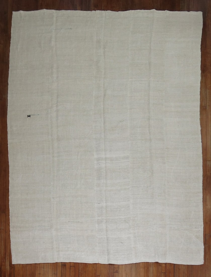 8' 5" x 11' 10" Ivory Turkish Kilim Rug (1 of 7)