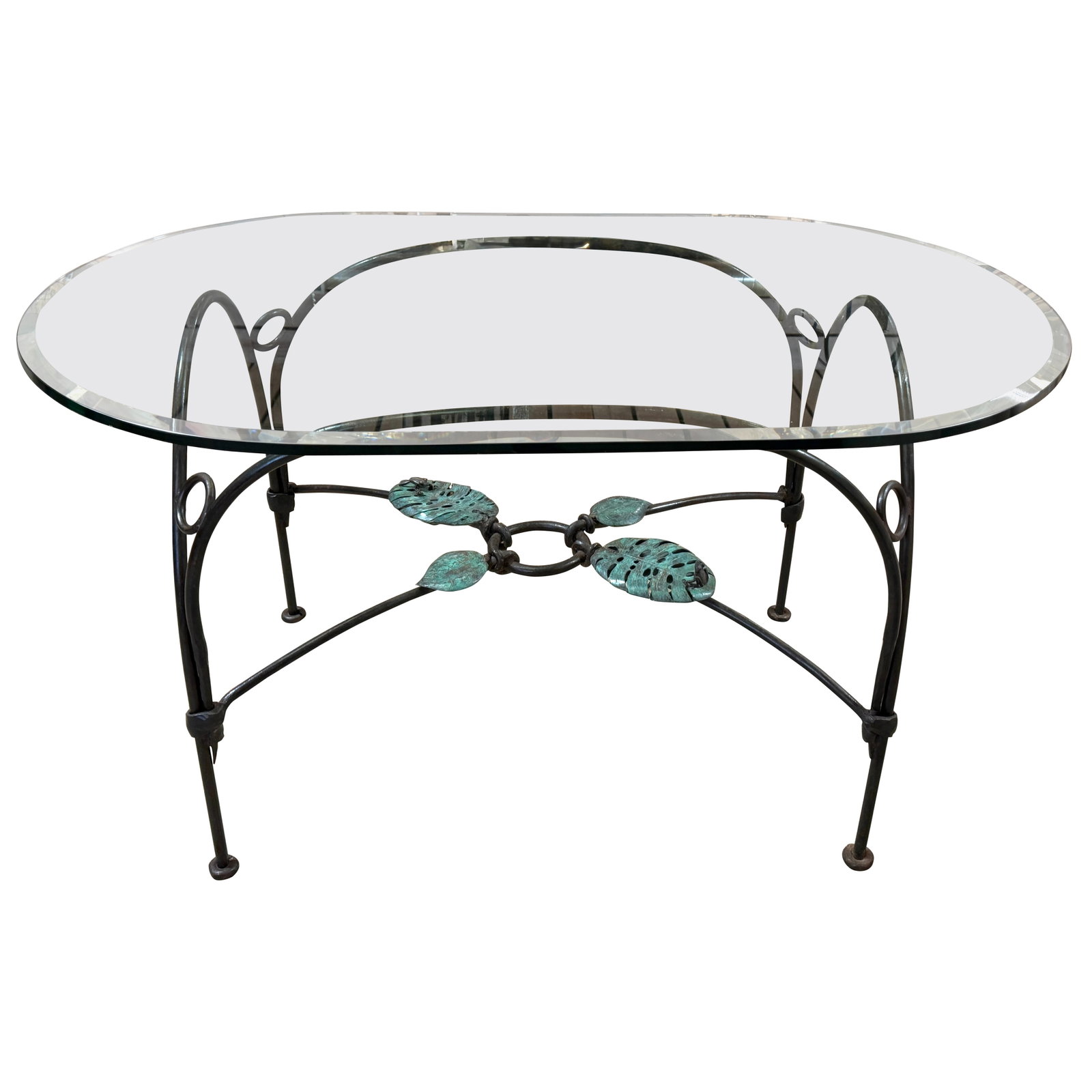 Set of 2 Emilia Castillo Bronze Frog and Lily Pad Glass Tables (1 of 18)