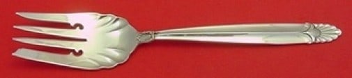 International Empress Sterling Silver Serving Fork Cold Meat 7 3/4" (1 of 1)