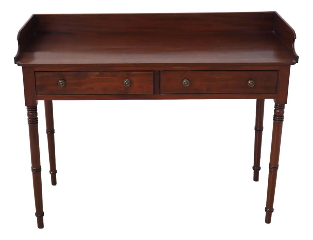 45w x 19d x 34h Sheraton style mahogany server with 2 drawers (1 of 10)