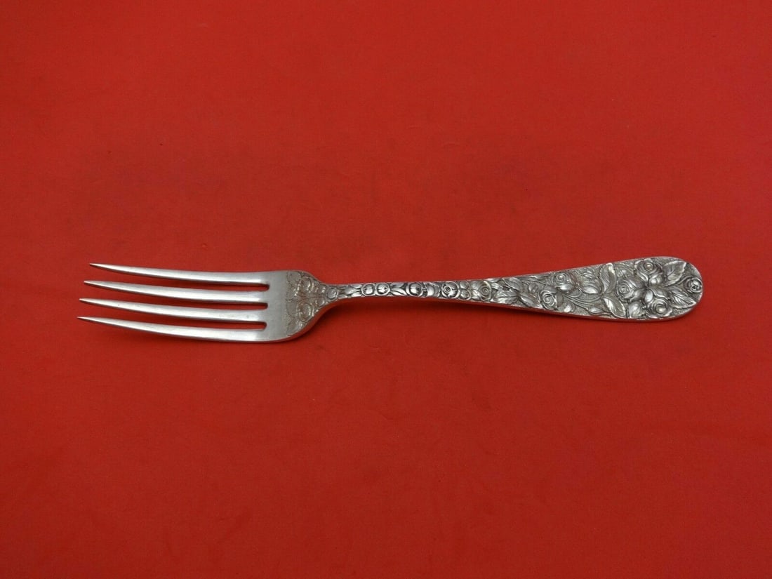 Schofield Baltimore Rose Sterling Silver Dinner Fork 7 5/8 in (1 of 2)