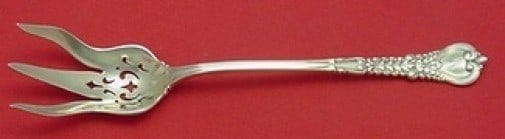 Tiffany & Co. Florentine Sterling Silver Lettuce Fork 8 1/4" Monogrammed (1 of 2)