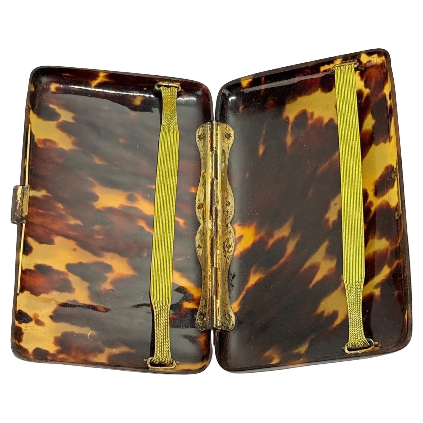 Georgian Era Tortoiseshell Cigar Case with Gilded Silver Vermeil Mounts (1 of 8)
