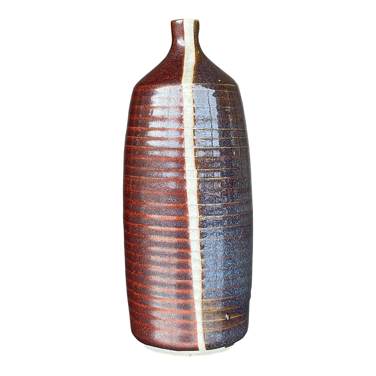 1977 Signed Boho Studio Pottery Vase Brick Red Unique Charm: 1977 Signed Boho Studio Pottery Vase Brick Red Unique Charm This vintage 1977 Boho studio pottery vase showcases a blend of rustic charm and personal craftsmanship, making it a unique decorative piece