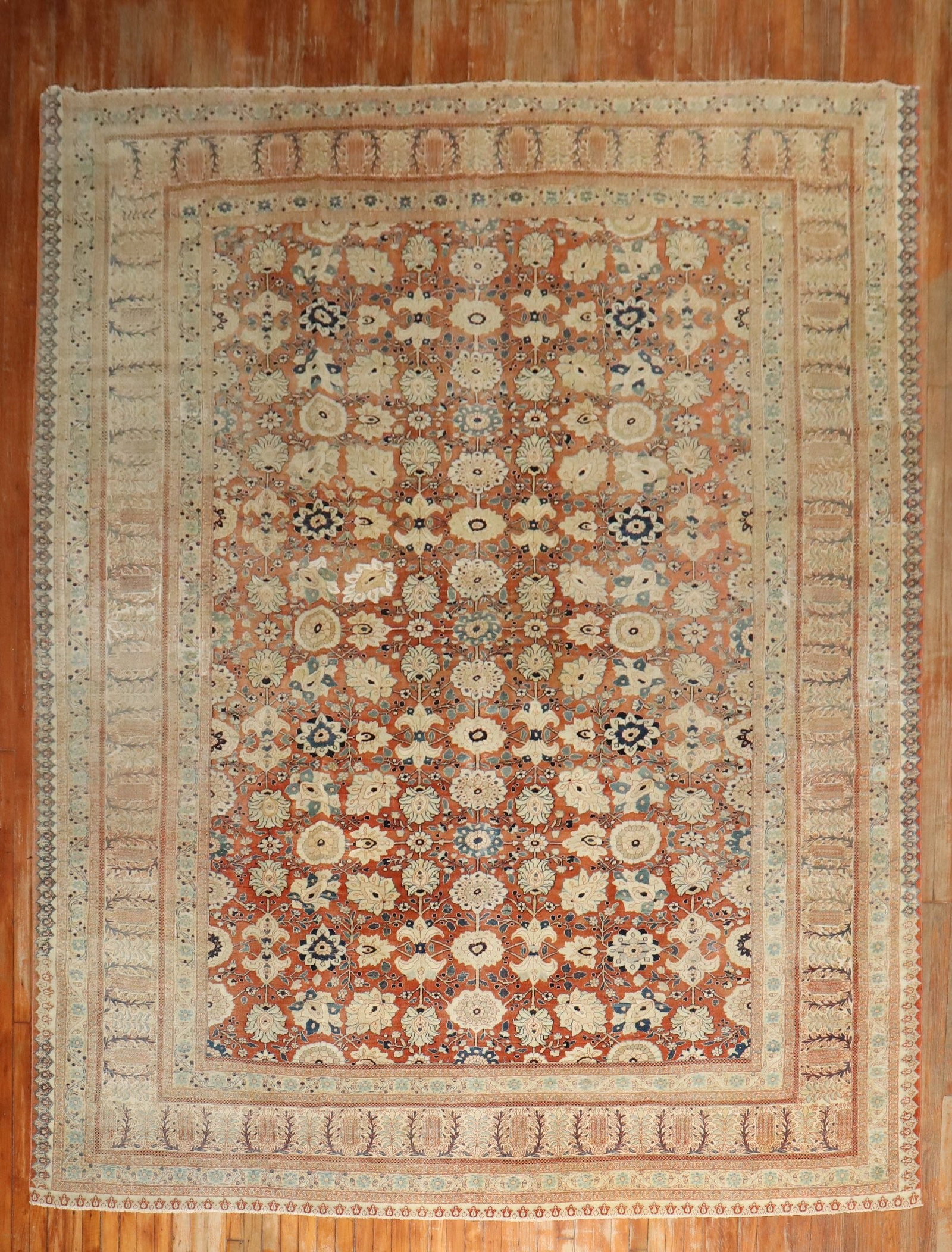 9' 1" x 12' 4" Persian Tabriz Room Rug Hadji Jalili 19th Century (1 of 7)