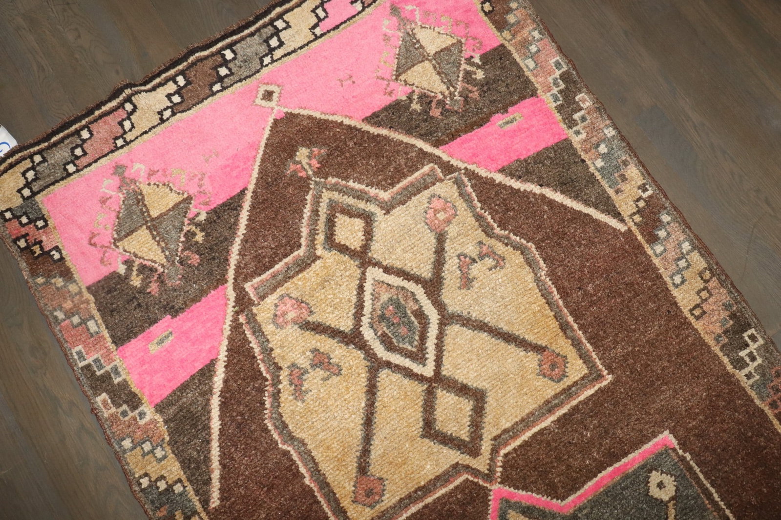 3' 5" x 11' 7" Turkish Kars rug runner mid 20th century: 3' 5" x 11' 7" Turkish Kars rug runner mid 20th century An unusual Turkish Kars runner dating to the mid-20th century. This pre-owned piece is categorized as a runner and identified as Kars type. Spec
