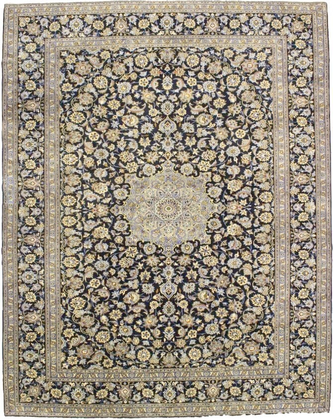 Vintage Signed Floral Design Oriental Rug Handmade Wool 13'0 x 10'1 Living Room Carpet: Vintage Signed Floral Design Oriental Rug Handmade Wool 13'0 x 10'1 Living Room Carpet Elevate your living space with this exquisite vintage Oriental rug, handcrafted with a stunning floral design. Me