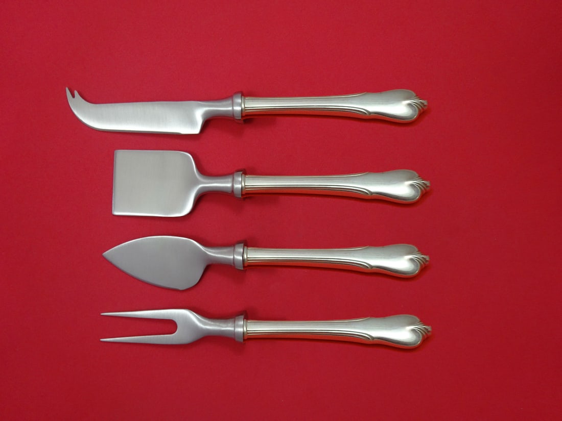 Wallace Golden Colonial Sterling Silver Cheese Set 4pc Custom (1 of 1)