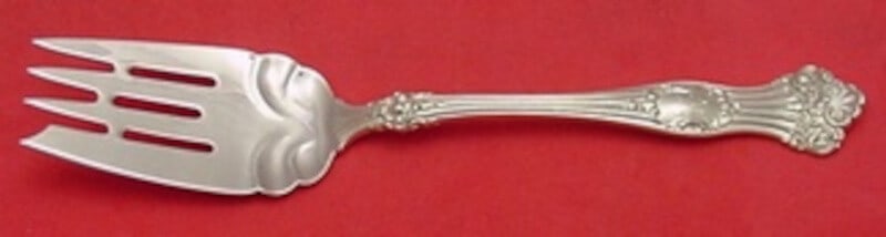 Alvin Viking Sterling Silver Cold Meat Fork 7 1/4 Inch Serving Utensil (1 of 2)