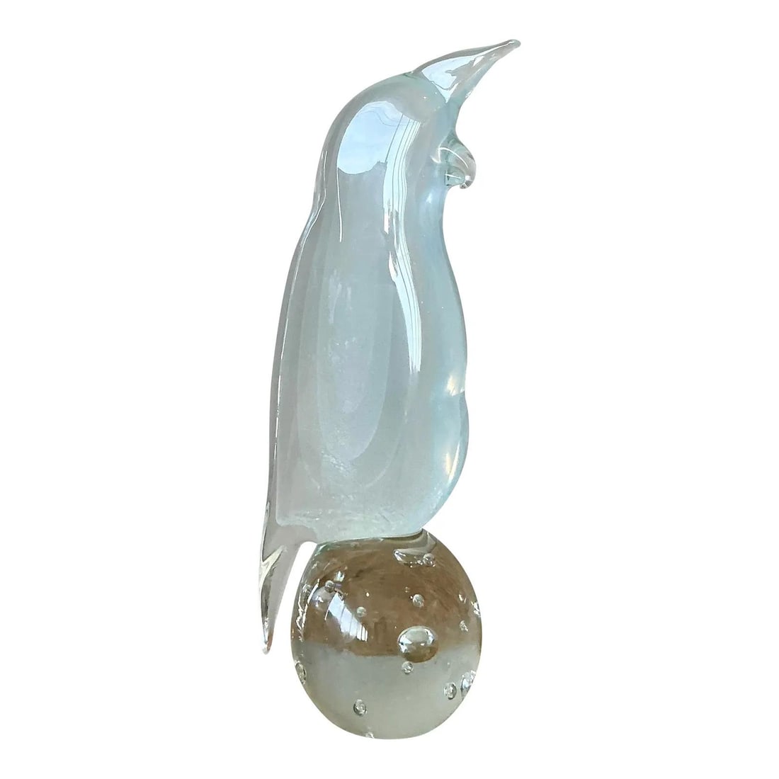 Monumental Murano Glass Cockatoo Sculpture Italian Lattimo Art (1 of 9)