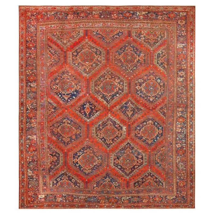 18' 6" x 21' 6" Square Oushak Smyrna Carpet late 18th century (1 of 4)
