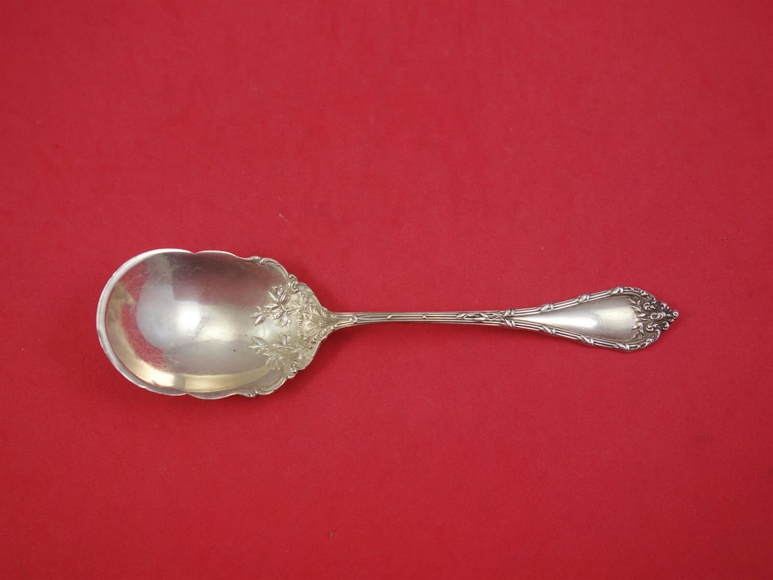 Durgin Madame Royale Sterling Silver Preserve Spoon 7.5 Inch: Durgin Madame Royale Sterling Silver Preserve Spoon 7.5 Inch This exquisite preserve spoon is crafted in sterling silver and features the elegant Madame Royale pattern by Durgin. Measuring 7 1/2 inche