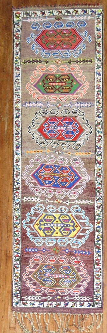3' 1" x 10' 2" Mid 20th Century Anatolian Turkish Rug Runner (1 of 7)