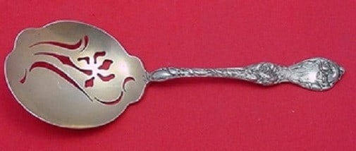 Reed & Barton Les Cinq Fleurs Sterling Silver Fried Oyster Server Goldwashed 7 5/8 (1 of 1)