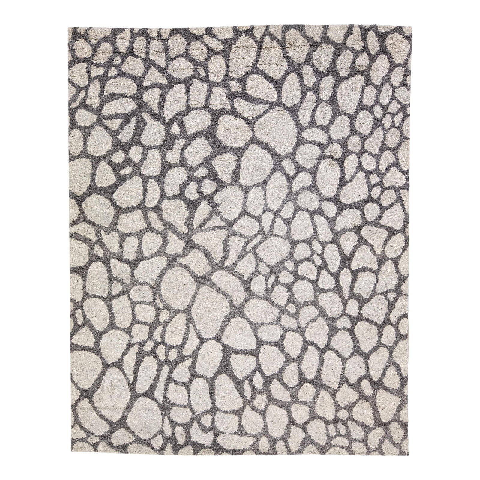 Thom Filicia Gray Hand-Knotted Wool Viscose Rug 7'9 x 9'9: Thom Filicia Gray Hand-Knotted Wool Viscose Rug 7'9 x 9'9 Enhance your living space with this stunning Contemporary Moroccan Style rug from the Thom Filicia Home Collection. Hand-knotted in India, thi