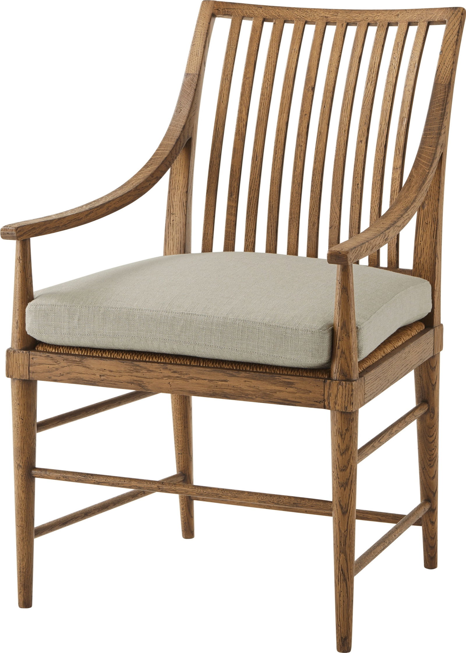 Theodore Alexander Modern Nova Solid Wood Dining Arm Chair (1 of 6)