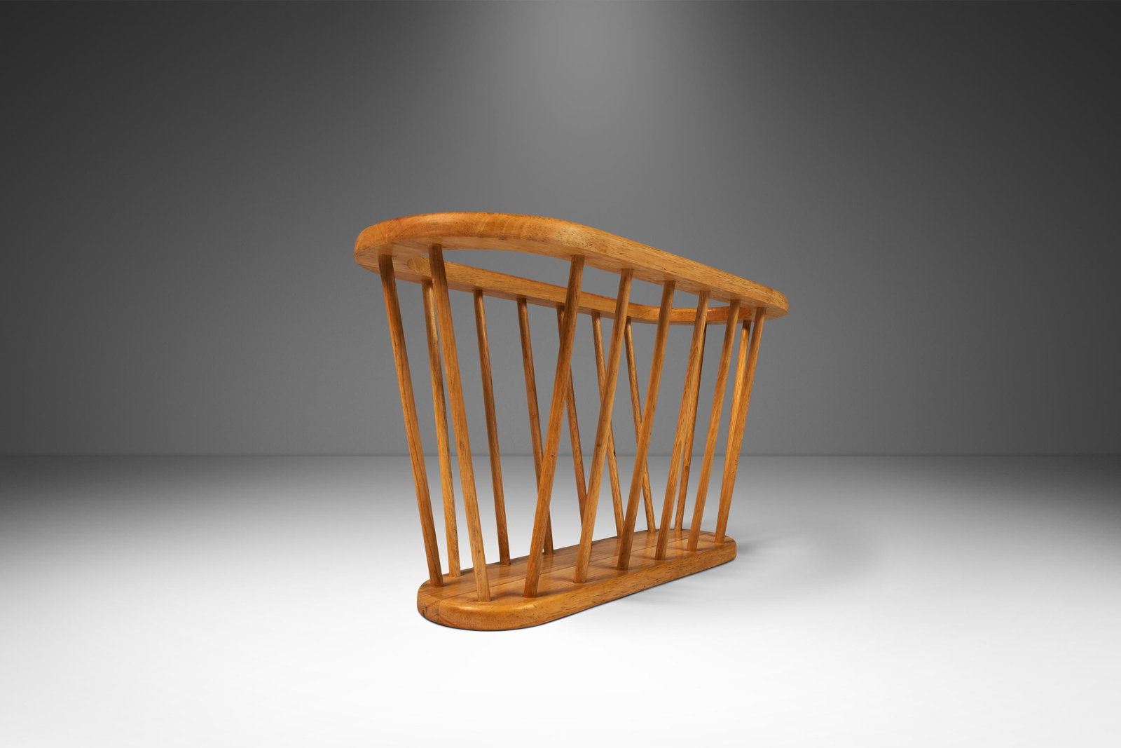 Mid-Century Modern Umbrella Rack in Solid Ash by Arthur Umanoff USA 1970s: Mid-Century Modern Umbrella Rack in Solid Ash by Arthur Umanoff USA 1970s Elevate your home or office decor with this stunning Mid-Century Modern Umbrella Rack Stand Holder, crafted from solid Ash in 