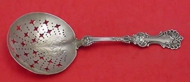 Whiting Pompadour Sterling Silver Pea Spoon 8 5/8 inches (1 of 1)