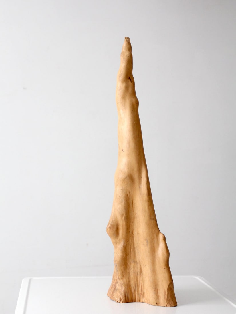 Elongated Sculptural Wood Form with Organic Weathered Surface (1 of 11)