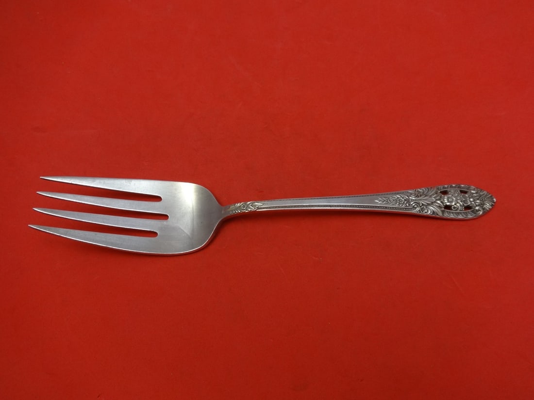 Crown Princess Sterling Silver Cold Meat Fork 9 1/8 by International: Crown Princess Sterling Silver Cold Meat Fork 9 1/8 by International This exquisite cold meat fork features the Crown Princess pattern by International, renowned for its elegant design. Crafted from h