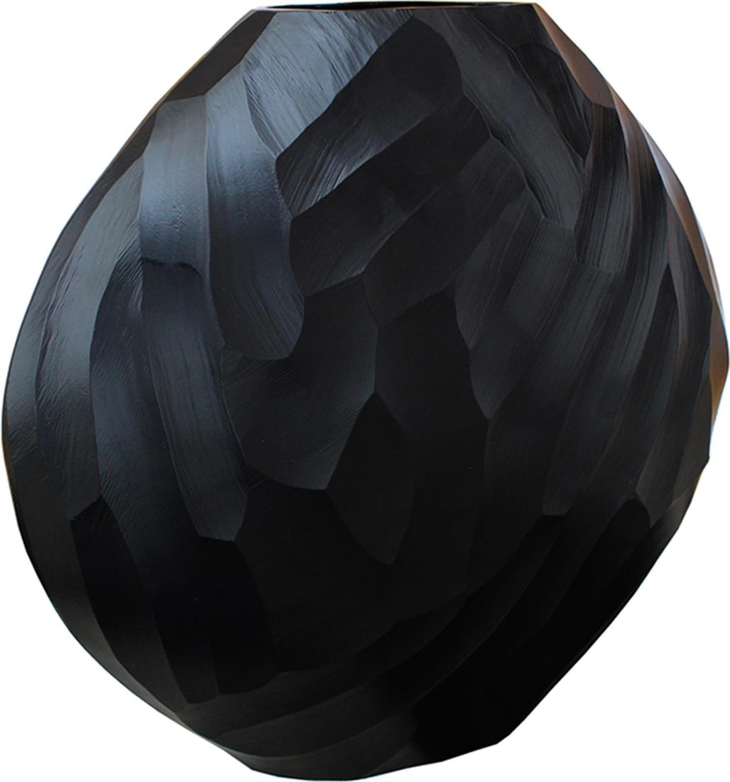 Sagebrook Home Black Hammered Round Vase 13.75 inches (1 of 1)