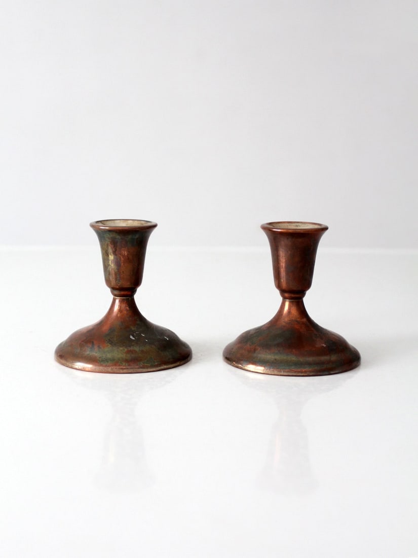 Pair of International Silver Co. silverplate candlesticks (1 of 9)