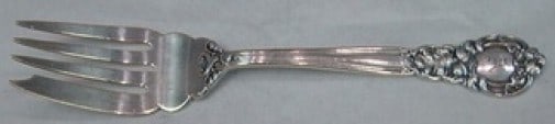 Gorham Royal Oak Sterling Silver Cold Meat Fork 7.25 in Monogrammed: Gorham Royal Oak Sterling Silver Cold Meat Fork 7.25 in Monogrammed Enhance your dining experience with this exquisite Royal Oak cold meat fork by Gorham. Crafted from high-quality sterling silver, th