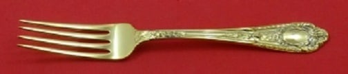 International Fontaine Vermeil sterling silver dinner fork 7 1/4": International Fontaine Vermeil sterling silver dinner fork 7 1/4" Regular fork in the Fontaine Vermeil pattern by International. This pre-owned sterling silver piece is not monogrammed and is in excel