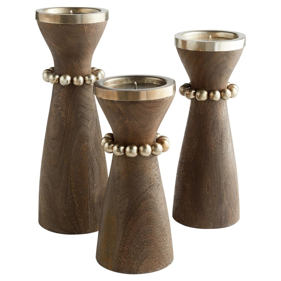 Cyan Silver Candleholder Victorian Style Parvati Collection 16H (1 of 7)