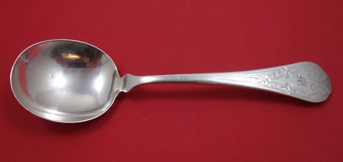 Shreve Sterling Silver Monogrammed Gumbo Soup Spoon 6 7/8" (1 of 1)
