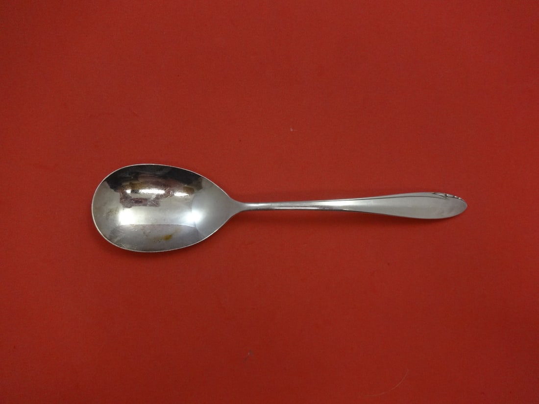 Oneida Lasting Spring Sterling Silver Berry Serving Spoon 8 5/8 in (1 of 2)