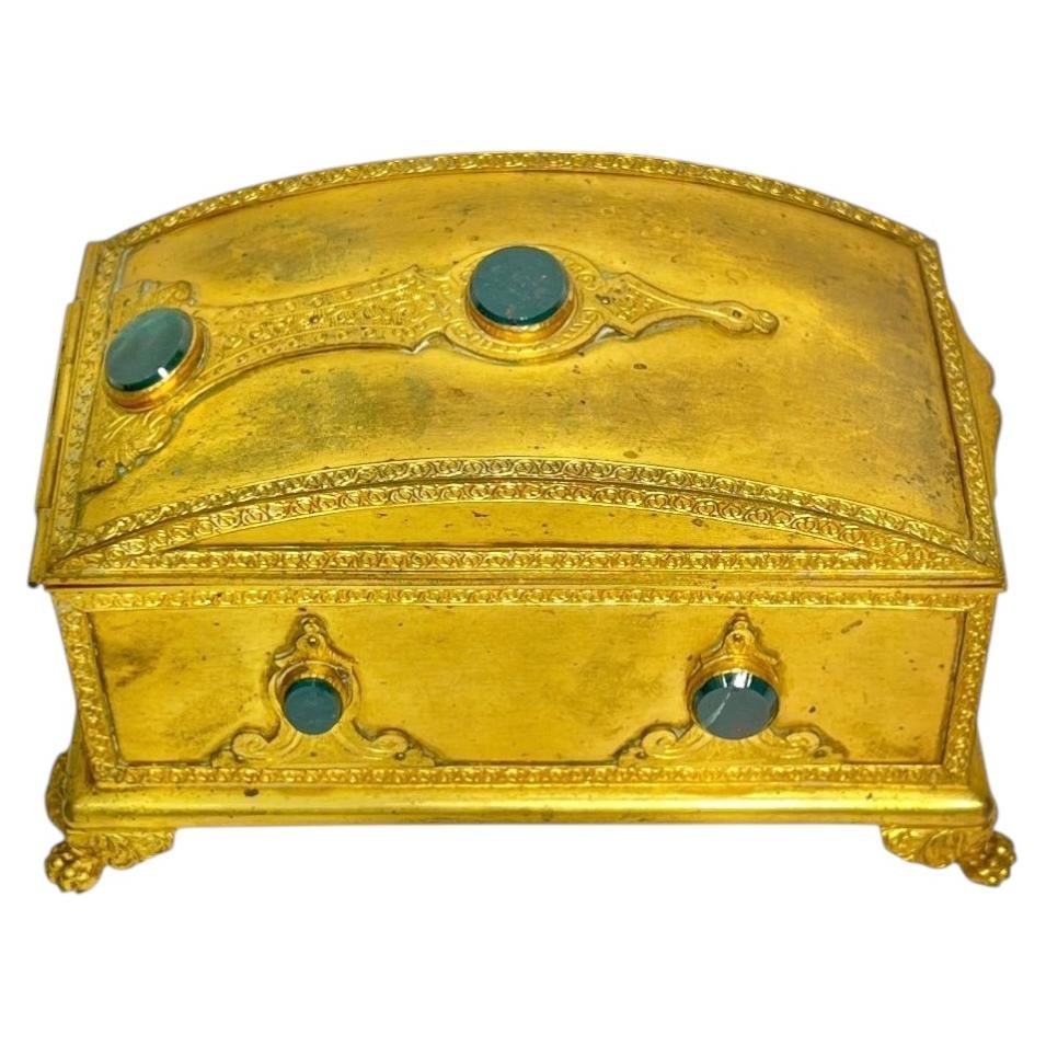 Gothic Revival ormolu jewelry casket by A. Giroux Paris (1 of 9)