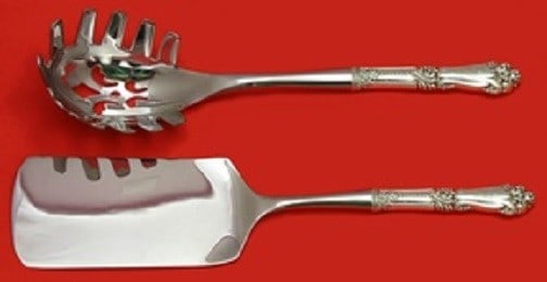 Reed and Barton La Marquise 2pc Sterling Silver Hostess Set: Reed and Barton La Marquise 2pc Sterling Silver Hostess Set Enhance your dining experience with this exquisite La Marquise Hostess Set by Reed and Barton. This custom-made 2-piece serving set, crafted