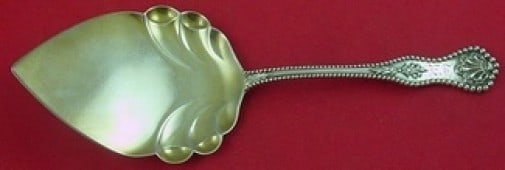 Dominick & Haff Charles II Sterling Silver Pie Server Goldwashed 9 3/4" (1 of 2)