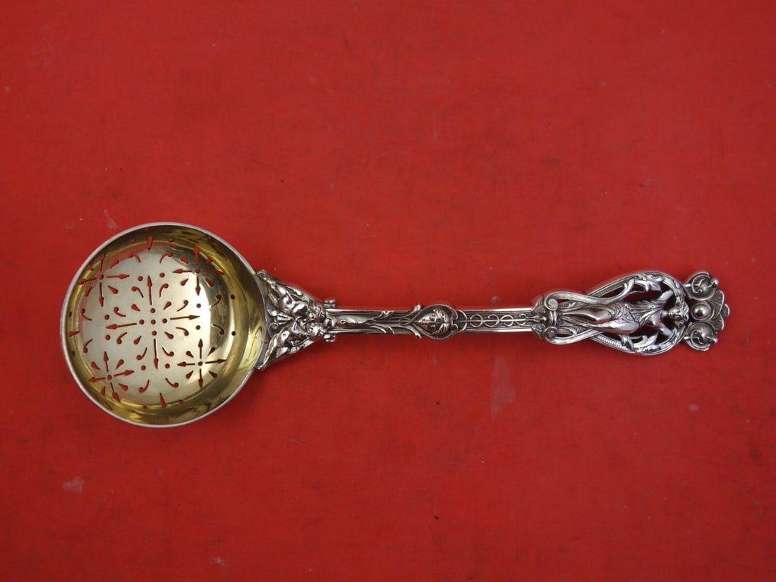 Goldsmiths & Silversmiths 1901 Sterling Silver Sugar Sifter with Gold-Washed Bowl (1 of 2)