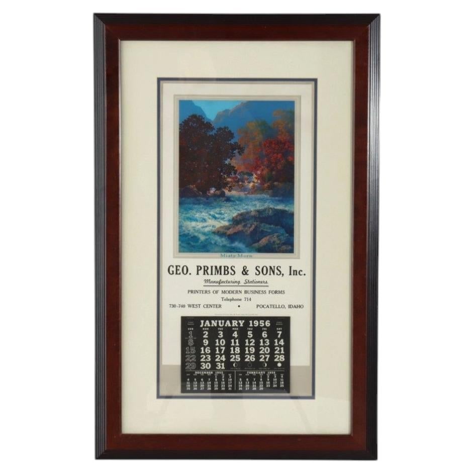 Framed c1956 Maxfield Parrish Misty Morning Advertising Calendar (1 of 9)