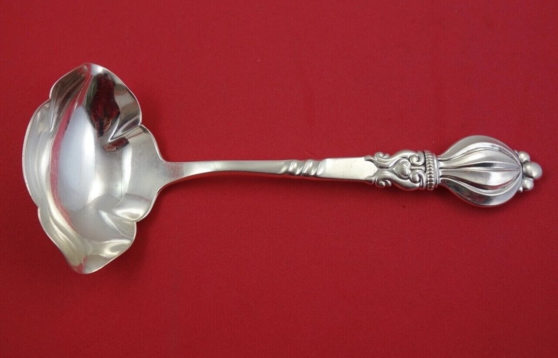 Cohr Sterling Silver Gravy Ladle Lobed Bowl 7 3/4 Inches (1 of 2)