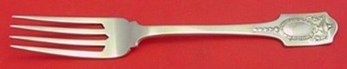 Shreve Adam sterling silver dinner fork 7 3/4 in: Shreve Adam sterling silver dinner fork 7 3/4 in Sterling silver dinner fork in the Adam pattern by Shreve. It measures 7 3/4 inches and is monogrammed, with monograms varying from the stock photo. Th