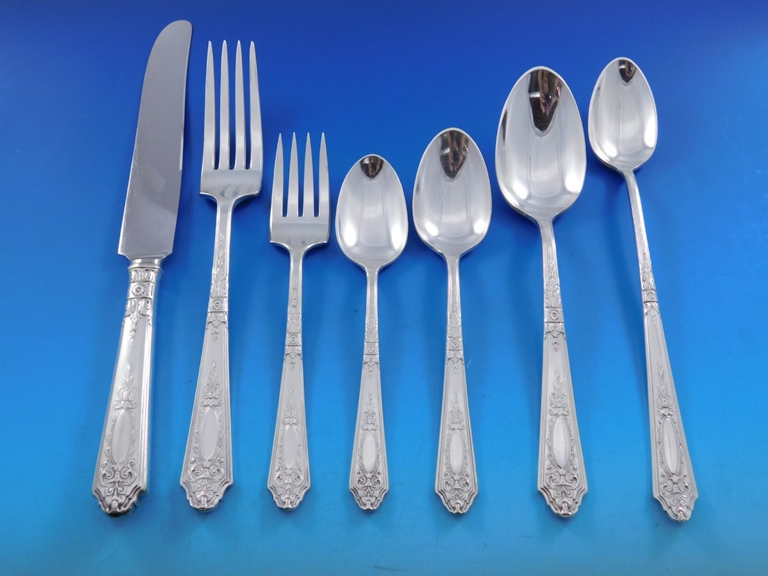 Astor by Wallace Silverplate Flatware Set 29 Pieces with Wooden Caddy (1 of 8)