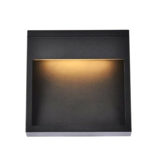 Living District Raine LED Outdoor Wall Sconce Black Aluminum Glass (1 of 7)