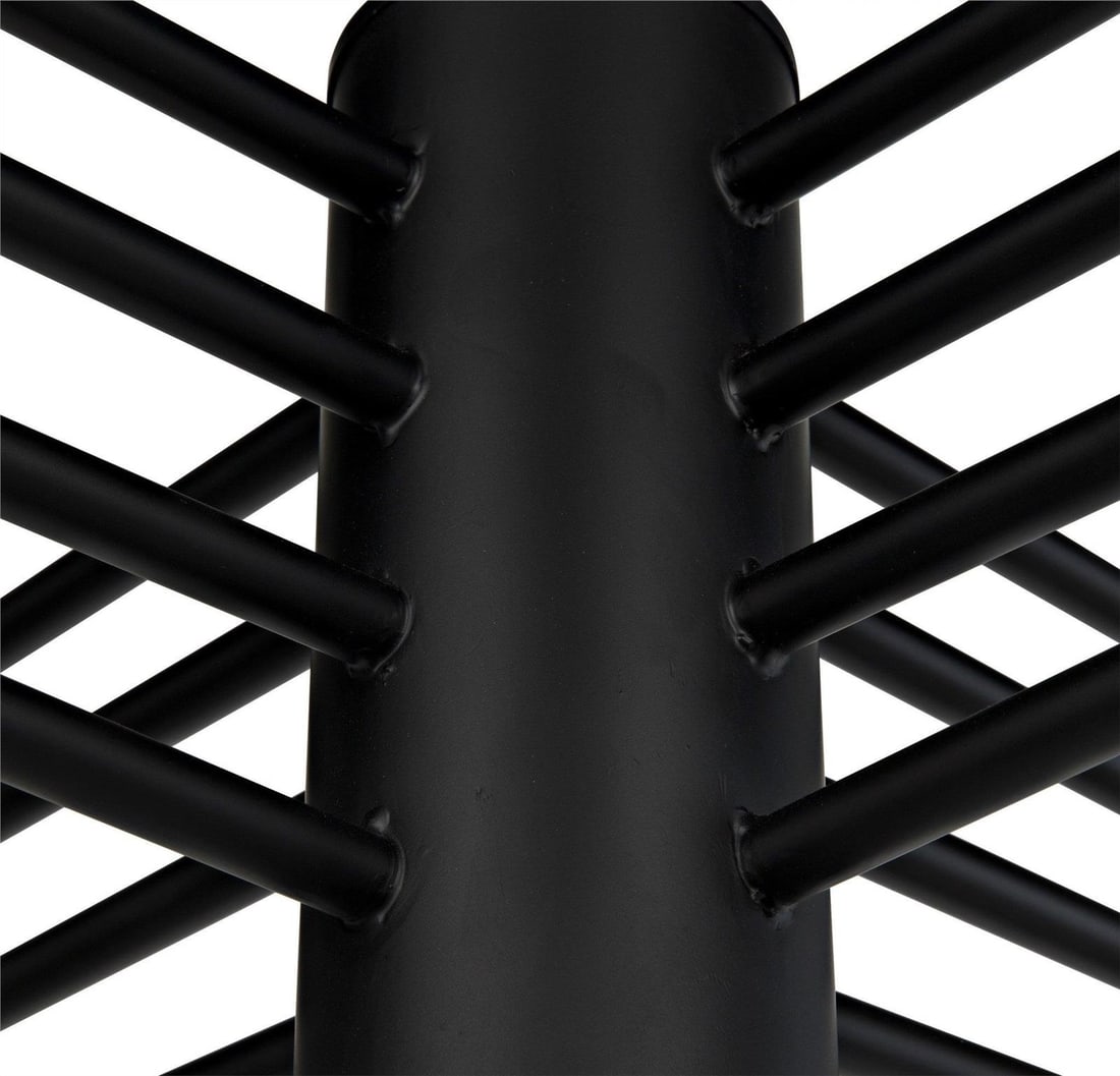 Noir Claude Matte Black Bowl Chandelier 24H 46W 46D: Noir Claude Matte Black Bowl Chandelier 24H 46W 46D Illuminate your space with the Claude Chandelier, a stunning bowl chandelier that embodies vintage elegance with a transitional style. Crafted from 
