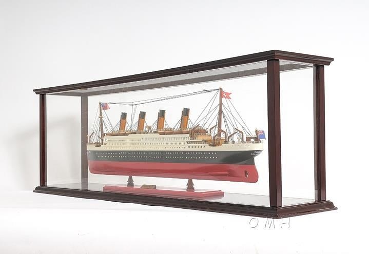 Elegant English Traditional Display Case for Tall Ship Models (1 of 5)