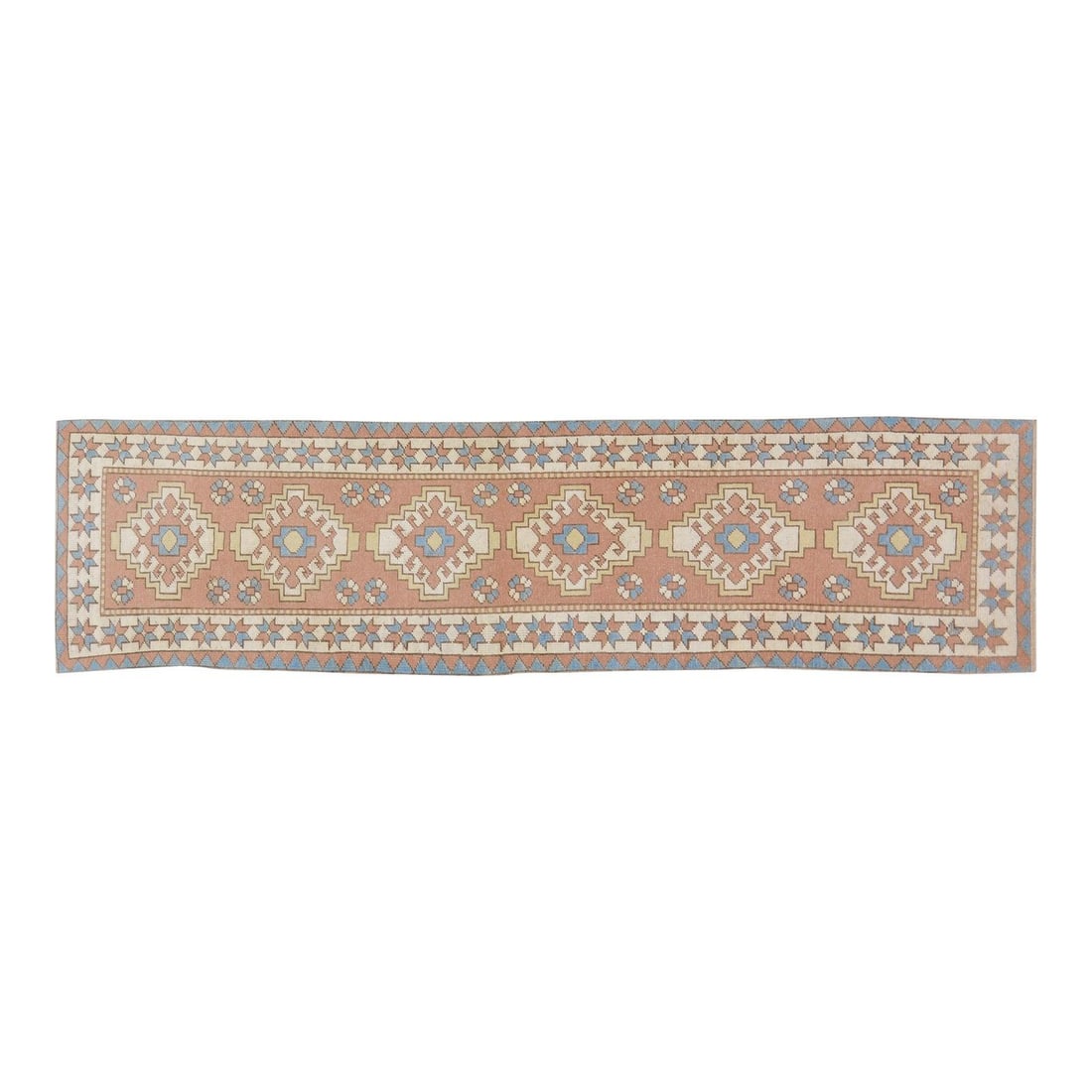 2'2 x 9'8 Anatolian Wool Rug Hand Knotted Vintage Turkish: 2'2 x 9'8 Anatolian Wool Rug Hand Knotted Vintage Turkish This vintage Turkish Anatolian rug is hand-knotted from wool using traditional techniques, showcasing exceptional craftsmanship and timeless d