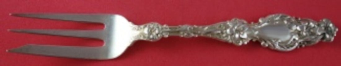 Whiting Lily Sterling Silver 3-Tine Pie Fork 7 1/4 Inch: Whiting Lily Sterling Silver 3-Tine Pie Fork 7 1/4 Inch Introducing the exquisite Lily by Whiting Sterling Silver Pie Fork. This elegant piece features a classic 3-tine design and measures 7 1/4 inche