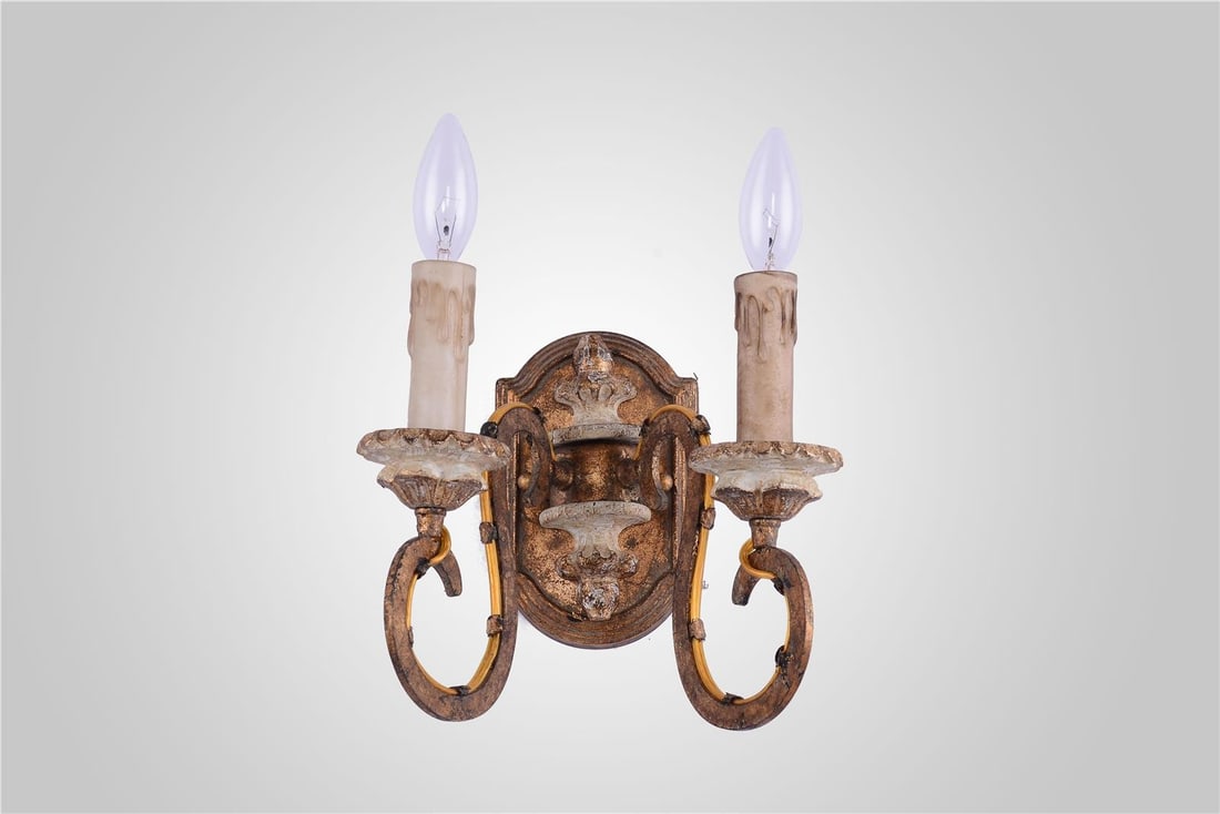 Terracotta Traditional Aged Gold Sconce UL-Listed 9H 9W 7D: Terracotta Traditional Aged Gold Sconce UL-Listed 9H 9W 7D Illuminate your space with the Traditional Aged Gold Sconce, a beautiful blend of brass, iron, and wood materials. This elegant lighting fixt