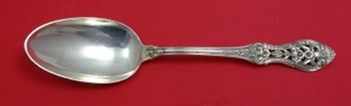 Sterling Silver Serving Spoon Primrose Pattern by International 8.25 Inch (1 of 2)