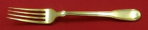 Tiffany & Co Hamilton Gramercy Vermeil Sterling Silver Fork 7": Tiffany & Co Hamilton Gramercy Vermeil Sterling Silver Fork 7" This exquisite 7" regular fork from Tiffany & Co. features the Hamilton, also known as Gramercy, vermeil pattern. Crafted from high-quali